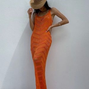 Orange Maxi Cover Up